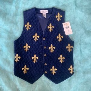 NWOT Cambridge Dry Goods Navy Velvet Cotton